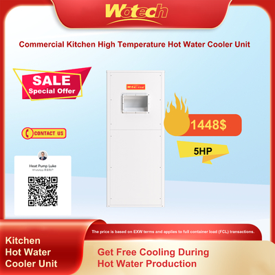 ซื้อ R410a 5 HP Commercial Kitchen High Temperature Hot Water Cooling Unit การผลิตออนไลน์