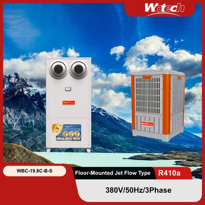 โปรโมชั่นพิเศษสําหรับเครื่องเย็นน้ําระเหย AC เซ็ตพื้นยืน Jet Flow ในภายในกับพลาสติกในภายนอก